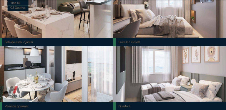 Imagem Apartamento com 2 Quartos à Venda, 58 m² em Coité - Eusébio Imagem Apartamento com 2 Quartos à Venda, 58 m² em Coité - Eusébio