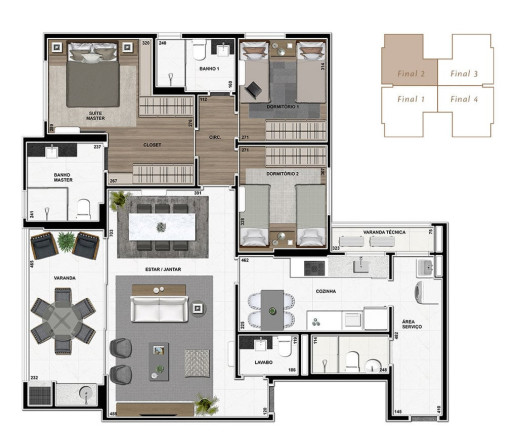 Imagem Apartamento com 3 Quartos à Venda, 130 m² em Cidade Industrial - Curitiba Imagem Apartamento com 3 Quartos à Venda, 130 m² em Cidade Industrial - Curitiba