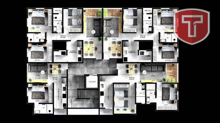Imagem Apartamento com 3 Quartos à Venda, 69 m² em Bessa - João Pessoa
