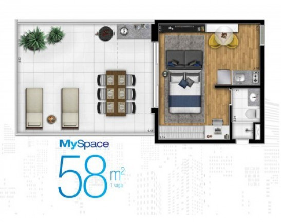 Imagem Apartamento com 2 Quartos à Venda, 55 m² em Centro - São Paulo Imagem Apartamento com 2 Quartos à Venda, 55 m² em Centro - São Paulo