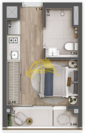 Imagem Studio com 1 Quarto à Venda, 28 m² em Jardins - São Paulo