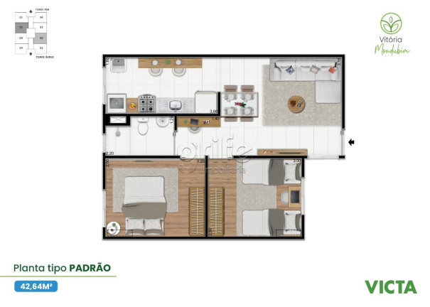 Imagem Apartamento com 2 Quartos à Venda, 42 m² em Mondubim - Fortaleza
