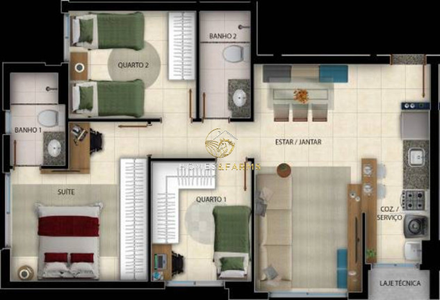 Imagem Apartamento com 3 Quartos à Venda, 73 m² em Parque Amazônia - Goiânia Imagem Apartamento com 3 Quartos à Venda, 73 m² em Parque Amazônia - Goiânia