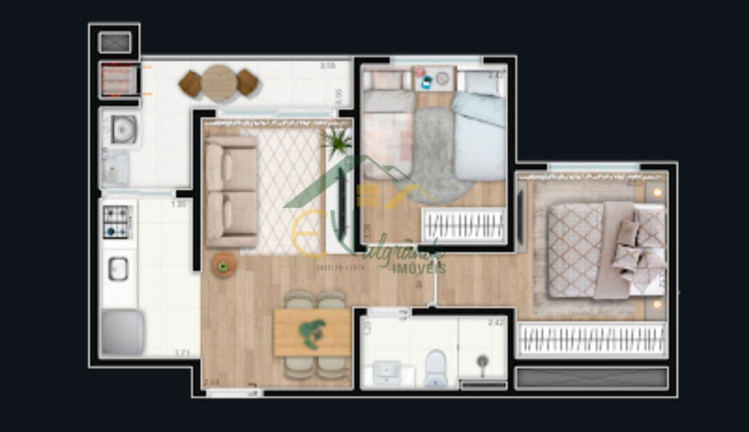 Imagem Apartamento com 2 Quartos à Venda, 52 m² em Xaxim - Curitiba Imagem Apartamento com 2 Quartos à Venda, 52 m² em Xaxim - Curitiba