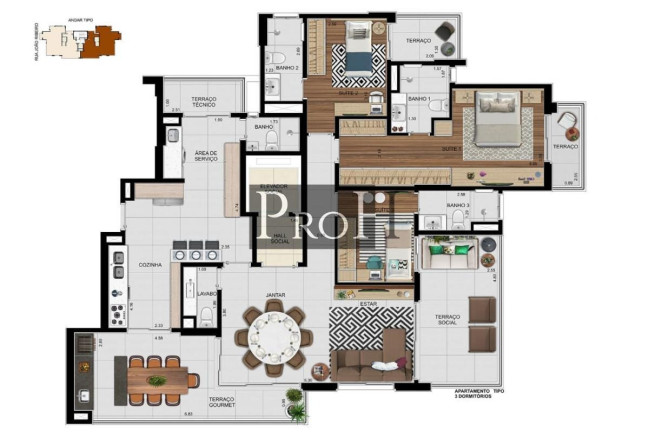 Imagem Apartamento com 3 Quartos à Venda, 162 m² em Campestre - Santo André