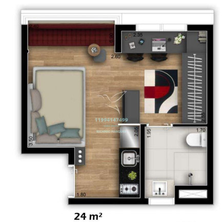 Imagem Studio com 1 Quarto à Venda, 24 m² em Vila Madalena - São Paulo