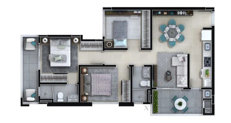 Imagem Apartamento com 3 Quartos à Venda, 80 m² em Centro - Itajaí