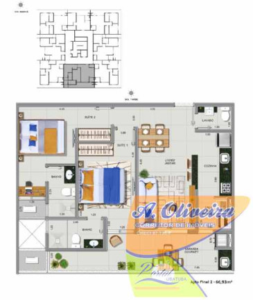 Apartamento com 1 Quarto à Venda, 44 m² em Itaguá - Ubatuba