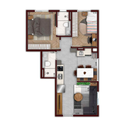 Imagem Apartamento com 2 Quartos à Venda, 43 m² em Mooca - São Paulo