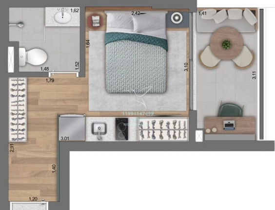 Imagem Studio com 1 Quarto à Venda, 20 m² em Paraíso - São Paulo Imagem Studio com 1 Quarto à Venda, 20 m² em Paraíso - São Paulo
