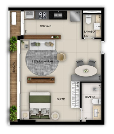 Imagem Imóvel com 1 Quarto à Venda, 49 m² em Setor Marista - Goiânia