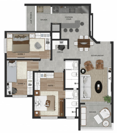 Imagem Apartamento com 2 Quartos à Venda, 74 m² em Morro Do Espelho - São Leopoldo Imagem Apartamento com 2 Quartos à Venda, 74 m² em Morro Do Espelho - São Leopoldo