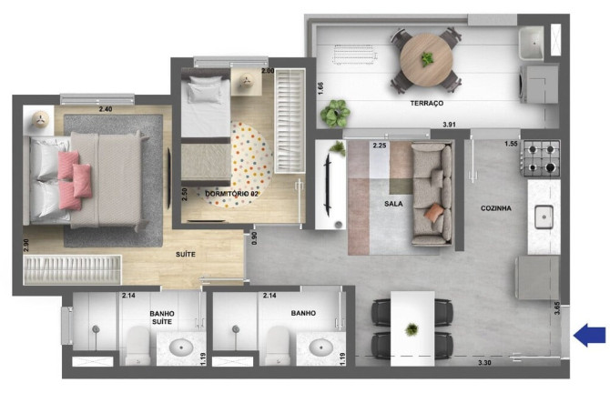 Imagem Imóvel com 2 Quartos à Venda, 32 m² em água Branca - São Paulo