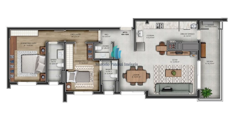 Imagem Apartamento com 2 Quartos à Venda, 105 m² em São Bento - Bento Gonçalves