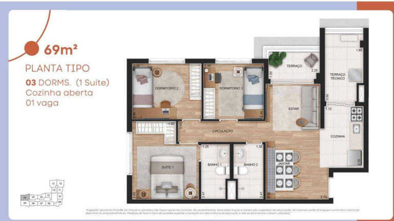 Imagem Apartamento com 3 Quartos à Venda, 68 m² em Tatuapé - São Paulo