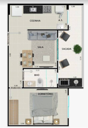Imagem Apartamento com 1 Quarto à Venda, 41 m² em Guilhermina - Praia Grande Imagem Apartamento com 1 Quarto à Venda, 41 m² em Guilhermina - Praia Grande