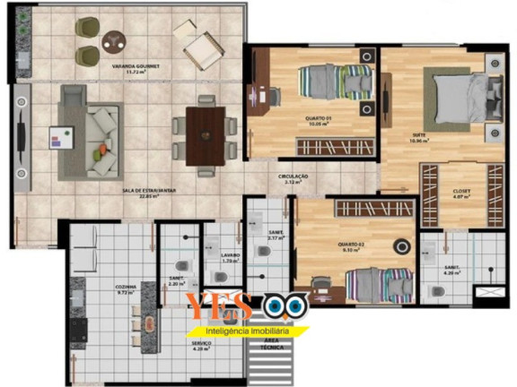 Imagem Apartamento com 3 Quartos à Venda, 108 m² em Santa Mônica - Feira De Santana