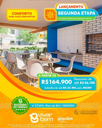 Imagem Apartamento com 2 Quartos à Venda, 45 m² em Luiz Gonzaga - Caruaru