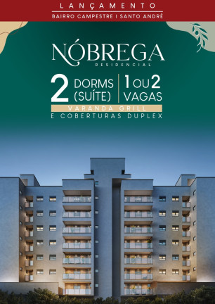 Apartamento com 2 Quartos à Venda, 50 m² em Campestre - Santo André