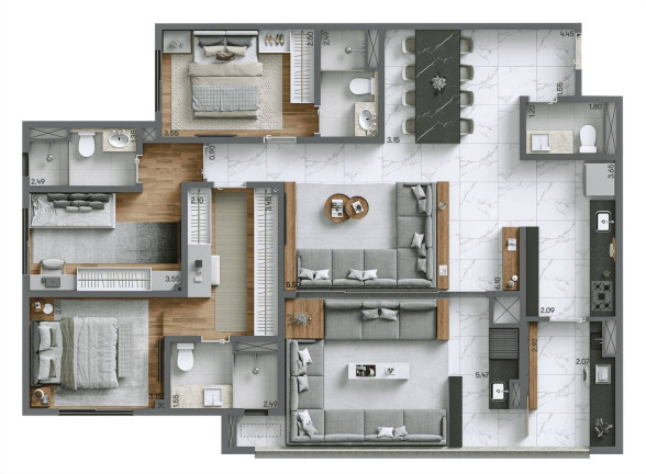 Imagem Apartamento com 2 Quartos à Venda, 72 m² em Alto Do Ipiranga - São Paulo