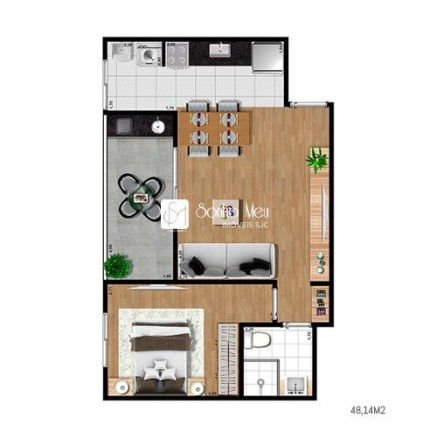 Imagem Apartamento com 2 Quartos à Venda, 75 m² em Parque Residencial Aquarius - São José Dos Campos Imagem Apartamento com 2 Quartos à Venda, 75 m² em Parque Residencial Aquarius - São José Dos Campos