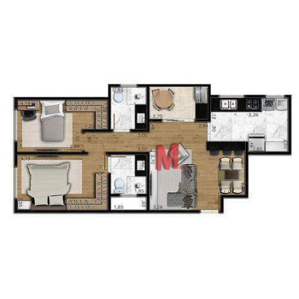 Imagem Apartamento com 2 Quartos à Venda, 64 m² em Jardim Saira - Sorocaba