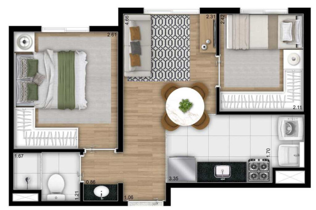 Imagem Apartamento com 2 Quartos à Venda, 32 m² em Vila Curuçá - São Paulo
