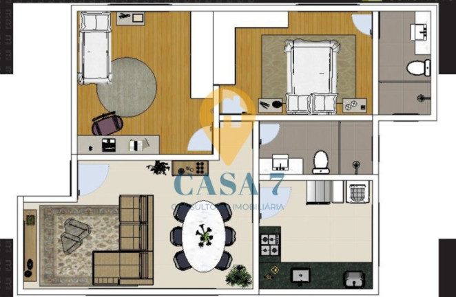 Imagem Apartamento com 2 Quartos à Venda, 55 m² em Serra - Belo Horizonte