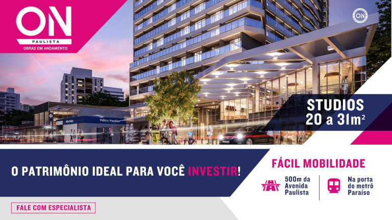 Apartamento com 1 Quarto à Venda, 24 m² em Paraíso - São Paulo