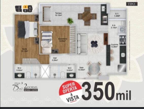 Imagem Apartamento com 2 Quartos à Venda, 75 m² em Aviação - Praia Grande Imagem Apartamento com 2 Quartos à Venda, 75 m² em Aviação - Praia Grande