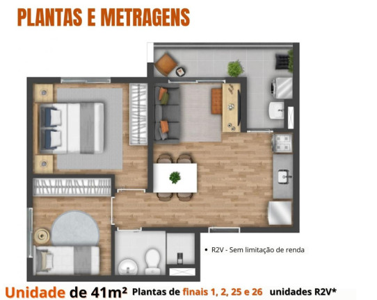 Imagem Apartamento com 1 Quarto à Venda, 28 m² Imagem Apartamento com 1 Quarto à Venda, 28 m²