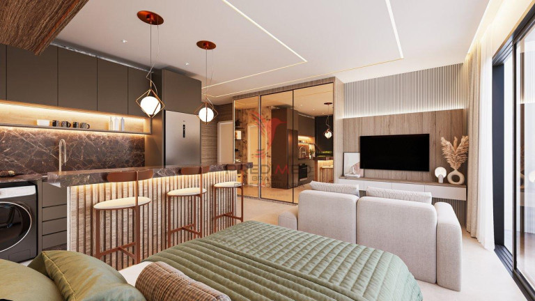 Imagem Imóvel com 1 Quarto à Venda, 27 m² em Armação De Itapocoroi - Penha