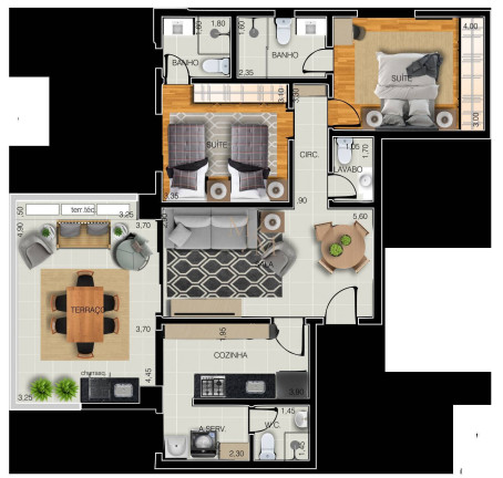 Imagem Apartamento com 3 Quartos à Venda, 97 m² em Embaré - Santos Imagem Apartamento com 3 Quartos à Venda, 97 m² em Embaré - Santos