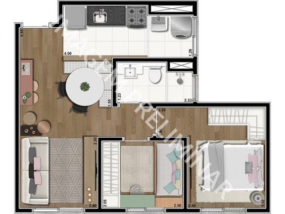 Imagem Imóvel com 2 Quartos à Venda, 43 m² em Santo Amaro - São Paulo