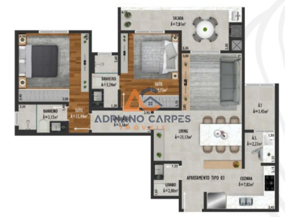 Imagem Imóvel com 2 Quartos à Venda, 88 m² em Centro - Navegantes Imagem Imóvel com 2 Quartos à Venda, 88 m² em Centro - Navegantes
