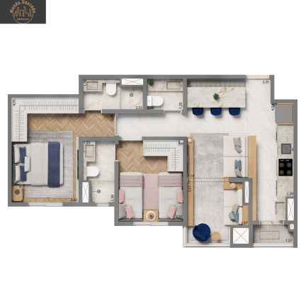 Imagem Apartamento com 2 Quartos à Venda, 61 m² em Jardim - Santo André
