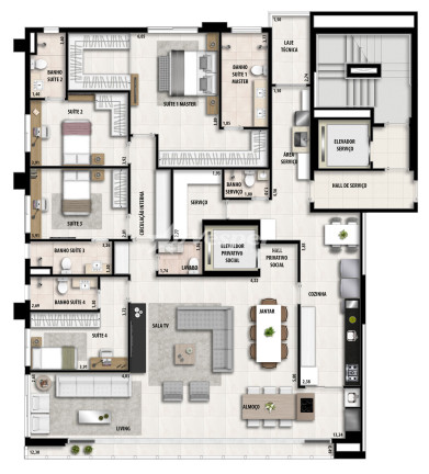 Imagem Apartamento com 4 Quartos à Venda, 220 m² em Setor Bueno - Goiânia