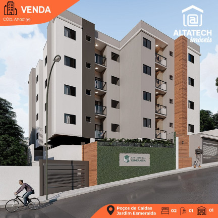 Imóvel com 2 Quartos à Venda, 50 m² em Jardim Esmeralda - Poços De Caldas
