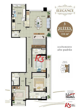 Imagem Apartamento com 3 Quartos à Venda, 117 m² em Ponta Da Praia - Santos