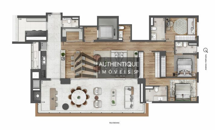 Imagem Apartamento com 4 Quartos à Venda, 224 m² em Brooklin - São Paulo Imagem Apartamento com 4 Quartos à Venda, 224 m² em Brooklin - São Paulo