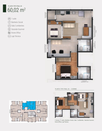 Imagem Imóvel com 2 Quartos à Venda, 60 m² em Vila Do Golf - Ribeirão Preto