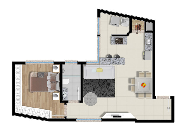 Imagem Imóvel com 1 Quarto à Venda, 44 m² em Bom Fim - Porto Alegre Imagem Imóvel com 1 Quarto à Venda, 44 m² em Bom Fim - Porto Alegre