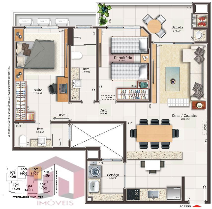 Imagem Imóvel com 2 Quartos à Venda, 89 m²