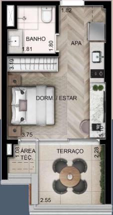 Apartamento à Venda, 31 m² em Higienópolis - São Paulo