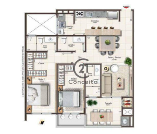 Imagem Apartamento com 2 Quartos à Venda, 96 m² em Campinas - São José Imagem Apartamento com 2 Quartos à Venda, 96 m² em Campinas - São José