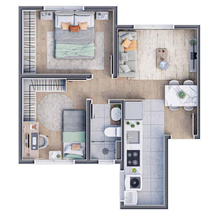 Imagem Apartamento com 2 Quartos à Venda, 42 m² em Planta Almirante - Almirante Tamandare Imagem Apartamento com 2 Quartos à Venda, 42 m² em Planta Almirante - Almirante Tamandare