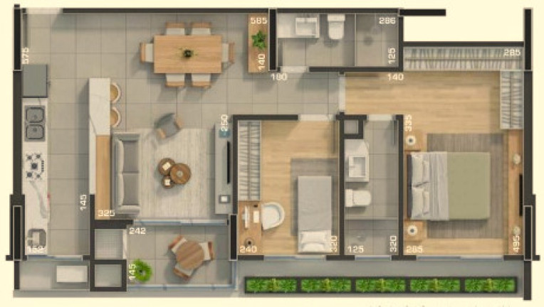Imagem Imóvel com 2 Quartos à Venda, 74 m² em Campo Comprido - Curitiba Imagem Imóvel com 2 Quartos à Venda, 74 m² em Campo Comprido - Curitiba