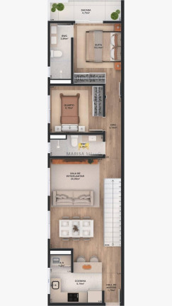 Imagem Apartamento com 3 Quartos à Venda, 76 m² em Centro - Pinhais