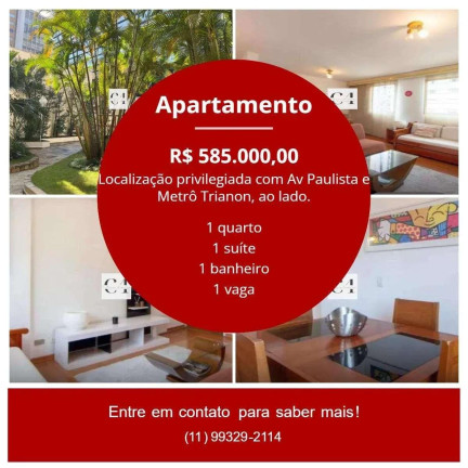 Apartamento com 1 Quarto à Venda, 46 m² em Jardim Paulista - São Paulo