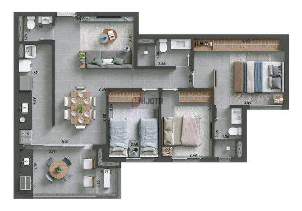 Imagem Apartamento com 3 Quartos à Venda, 94 m² em Jardim Paulistano - São José Do Rio Preto Imagem Apartamento com 3 Quartos à Venda, 94 m² em Jardim Paulistano - São José Do Rio Preto